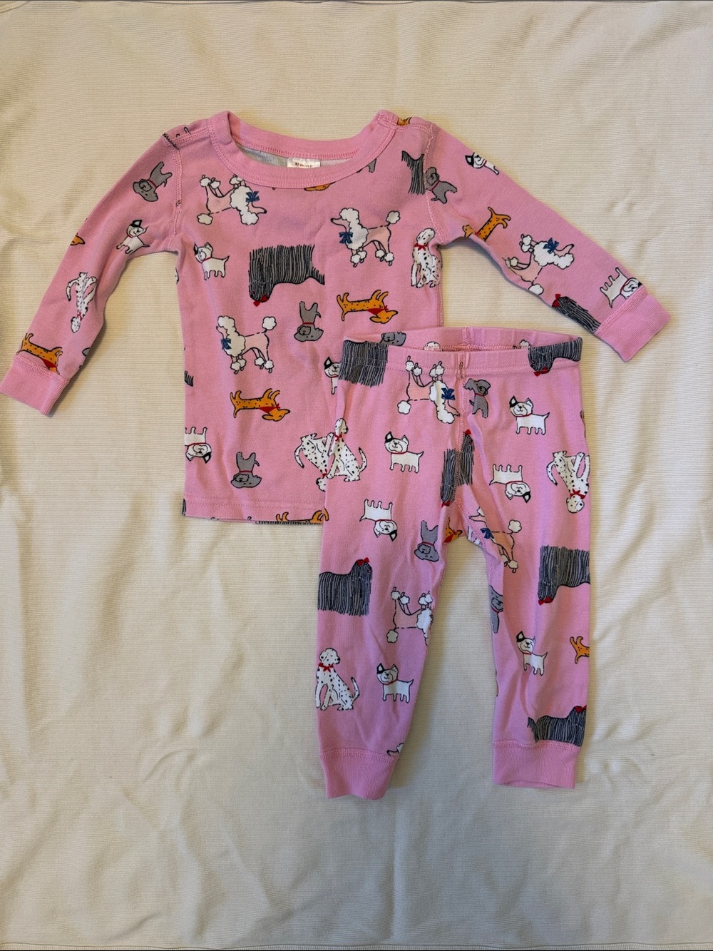 Hanna Andersson Pink Dog Print Pajama Set (2T)